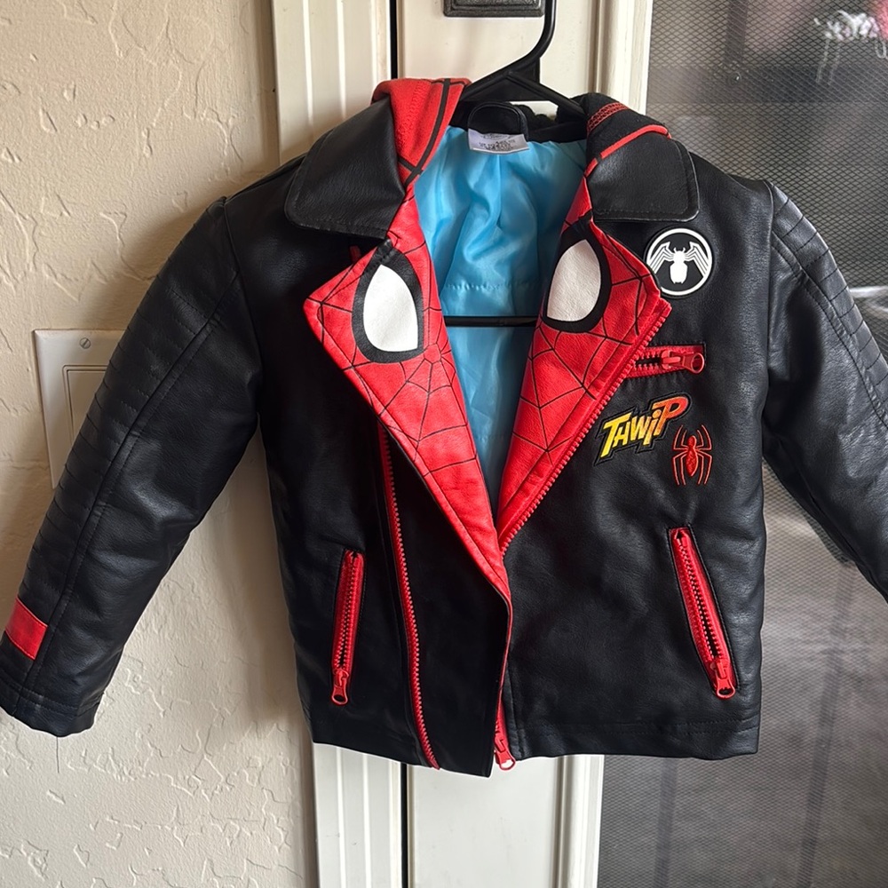 Kids Spider Hero Costume Jacket - Black and Red